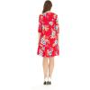 imageWomens Hawaiian 34 Sleeve Mermaid Ruffle Tunic Dress in Hibiscus BlueHibiscus Red