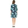imageWomens Hawaiian 34 Sleeve Mermaid Ruffle Tunic Dress in Hibiscus BlueOrchid Breeze Navy