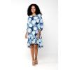 imageWomens Hawaiian 34 Sleeve Mermaid Ruffle Tunic Dress in Pacific PalmPacific Palm Navy