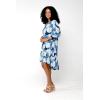 imageWomens Hawaiian 34 Sleeve Mermaid Ruffle Tunic Dress in Pacific PalmPacific Palm Navy