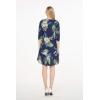 imageWomens Hawaiian 34 Sleeve Mermaid Ruffle Tunic Dress in Pineapple Garden NavyPineapple Garden Navy