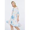 imageWomens Hawaiian 34 Sleeve Mermaid Ruffle Tunic Dress in Sandy BeachSandy Beach Cream