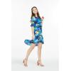 imageWomens Hawaiian 34 Sleeve Mermaid Ruffle Tunic Dress in Sunset BlueSunset Blue