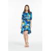 imageWomens Hawaiian 34 Sleeve Mermaid Ruffle Tunic Dress in Sunset BlueSunset Blue