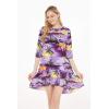 imageWomens Hawaiian 34 Sleeve Mermaid Ruffle Tunic Dress in Sunset BlueSunset Purple