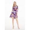 imageWomens Hawaiian 34 Sleeve Mermaid Ruffle Tunic Dress in Sunset BlueSunset Purple