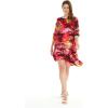 imageWomens Hawaiian 34 Sleeve Mermaid Ruffle Tunic Dress in Sunset BlueSunset Red