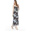 imageWomens Hawaiian Luau Floral Print Maxi Sweetheart DressMidnight Bloom