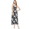 imageWomens Hawaiian Luau Floral Print Maxi Sweetheart DressMidnight Bloom