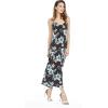 imageWomens Hawaiian Luau Floral Print Maxi Sweetheart DressMidnight Bloom
