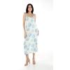imageWomens Hawaiian Luau Floral Print Maxi Sweetheart DressPacific Palm Cream