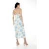 imageWomens Hawaiian Luau Floral Print Maxi Sweetheart DressPacific Palm Cream