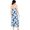 imageWomens Hawaiian Luau Floral Print Maxi Sweetheart DressPacific Palm Navy