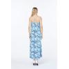 imageWomens Hawaiian Luau Floral Print Maxi Sweetheart DressSimply Blue Leaf
