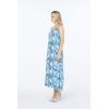 imageWomens Hawaiian Luau Floral Print Maxi Sweetheart DressSimply Blue Leaf