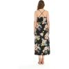 imageWomens Hawaiian Luau Hibiscus Blue Maxi Sweetheart DressHibiscus Black