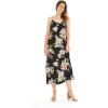 imageWomens Hawaiian Luau Hibiscus Blue Maxi Sweetheart DressHibiscus Black