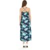 imageWomens Hawaiian Luau Pineapple Garden Navy Maxi Sweetheart DressOrchid Breeze Navy
