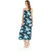 imageWomens Hawaiian Luau Pineapple Garden Navy Maxi Sweetheart DressOrchid Breeze Navy