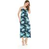 imageWomens Hawaiian Luau Pineapple Garden Navy Maxi Sweetheart DressOrchid Breeze Navy