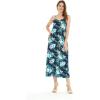 imageWomens Hawaiian Luau Pineapple Garden Navy Maxi Sweetheart DressOrchid Breeze Navy