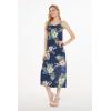 imageWomens Hawaiian Luau Pineapple Garden Navy Maxi Sweetheart DressPineapple Garden Navy