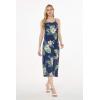 imageWomens Hawaiian Luau Pineapple Garden Navy Maxi Sweetheart DressPineapple Garden Navy