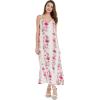 imageWomens Hawaiian Luau Pink Hibiscus Vine Maxi Sweetheart DressPink Hibiscus Vine