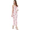 imageWomens Hawaiian Luau Pink Hibiscus Vine Maxi Sweetheart DressPink Hibiscus Vine
