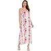 imageWomens Hawaiian Luau Pink Hibiscus Vine Maxi Sweetheart DressPink Hibiscus Vine