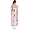 imageWomens Hawaiian Luau Pink Hibiscus Vine Maxi Sweetheart DressPink Hibiscus Vine