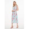imageWomens Hawaiian Luau Pink Hibiscus Vine Maxi Sweetheart DressPink Turquoise Hibiscus Vine