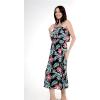imageWomens Hawaiian Maxi Ruffle Luau Dress Blooming Lily