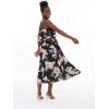 imageWomens Hawaiian Maxi Ruffle Luau Dress Hibiscus FloralHibiscus Black