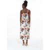 imageWomens Hawaiian Maxi Ruffle Luau Dress Hibiscus FloralNeon Sunset