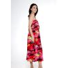 imageWomens Hawaiian Maxi Ruffle Luau Dress Hibiscus FloralRed Sunset