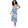 imageWomens Hawaiian Maxi Ruffle Luau Dress Pacific PalmPacific Palm Navy