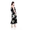 imageWomens Hawaiian Maxi Ruffle Luau Dress Pineapple GardenPineapple Garden Black