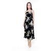 imageWomens Hawaiian Maxi Ruffle Luau Dress Pineapple GardenPineapple Garden Black