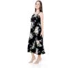 imageWomens Hawaiian Maxi Ruffle Luau Dress Pineapple GardenPineapple Garden Black