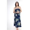 imageWomens Hawaiian Maxi Ruffle Luau Dress Pineapple GardenPineapple Garden Navy