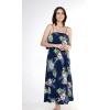 imageWomens Hawaiian Maxi Ruffle Luau Dress Pineapple GardenPineapple Garden Navy