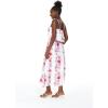 imageWomens Hawaiian Maxi Ruffle Luau Dress Pink Hibiscus VinePink Hibiscus Vine