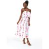 imageWomens Hawaiian Maxi Ruffle Luau Dress Pink Hibiscus VinePink Hibiscus Vine