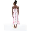 imageWomens Hawaiian Maxi Ruffle Luau Dress Pink Hibiscus VinePink Hibiscus Vine