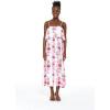 imageWomens Hawaiian Maxi Ruffle Luau Dress Pink Hibiscus VinePink Hibiscus Vine
