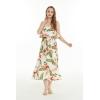 imageWomens Hawaiian Maxi Ruffle Luau Dress RafelsiaRafelsia Cream
