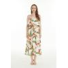 imageWomens Hawaiian Maxi Ruffle Luau Dress RafelsiaRafelsia Cream