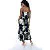imageWomens Hawaiian Maxi Ruffle Luau Dress Wispy CereusWispy Cereus Black
