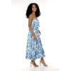 imageWomens Hawaiian Maxi Ruffle Luau Dress in BloomSimply Blue Leaf
